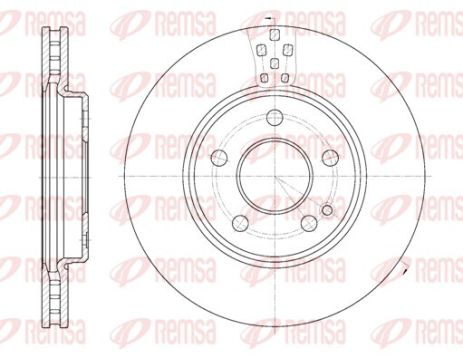 Диск тормозной MERCEDES-BENZ B-CLASS, MERCEDES-BENZ A-CLASS, REMSA (6102910)