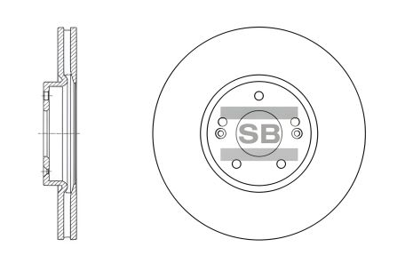 Диск тормозной KIA SORENTO, HYUNDAI SANTA FE, SANGSIN (SD1053)