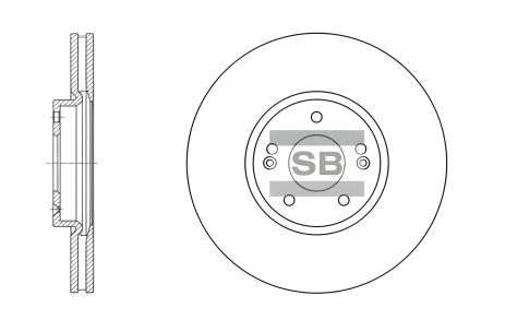 KIA SORENTO, HYUNDAI SANTA FE Диск гальмівний, SANGSIN (SD1053)