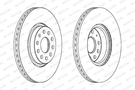 Диск гальмівний CUPRA LEON, SEAT TARRACO, AUDI A3, FERODO (DDF1305C)