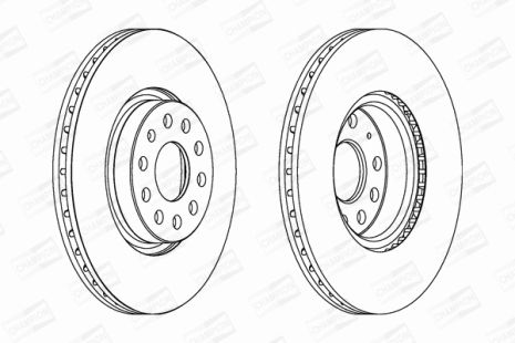 Диск гальмівний CUPRA LEON, SEAT TARRACO, AUDI Q3, CHAMPION (562387CH)