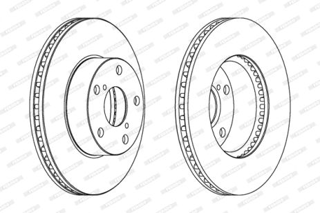 Диск тормозной TOYOTA RAV, FERODO (DDF1216)