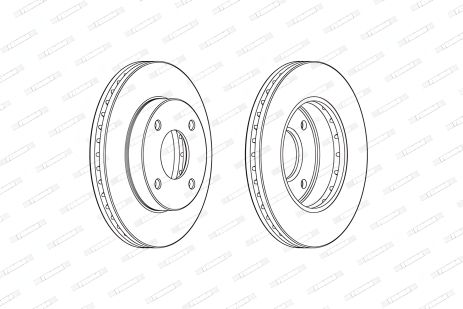 Тормозной диск NISSAN NV200, MITSUBISHI LANCER, FERODO (DDF2134C)