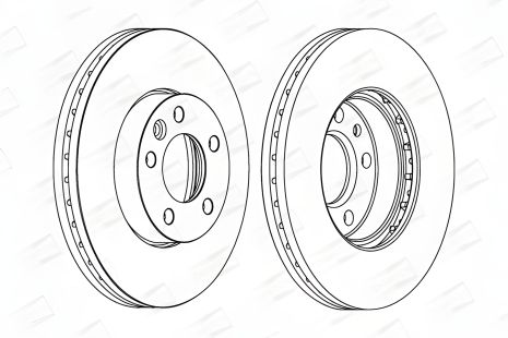 VW TRANSPORTER гальмівний диск, VW MULTIVAN, VW TOUAREG, CHAMPION (562234CH1)