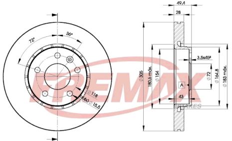 Диск гальмівний NISSAN PRIMASTAR, OPEL VIVARO, RENAULT TRAFIC, FREMAX (BD6845) Диск гальмівний NISSAN PRIMASTAR, OPEL VIVARO, RENAULT TRAFIC, FREMAX (BD6845)