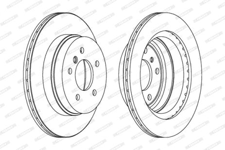 Диск гальмівний BMW 1, BMW X1, BMW 3, FERODO (DDF1697)