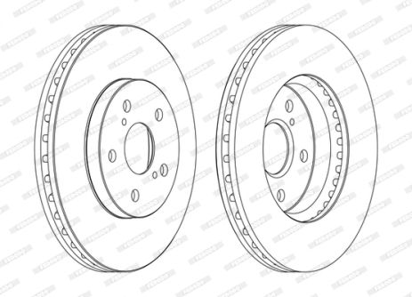 Диск гальмівний LEXUS ES, TOYOTA PREVIA, TOYOTA HIGHLANDER, FERODO (DDF1446C)