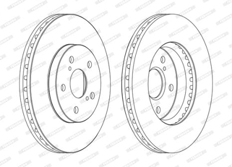 Диск гальмівний LEXUS ES, TOYOTA PREVIA, TOYOTA HIGHLANDER, FERODO (DDF1446C)