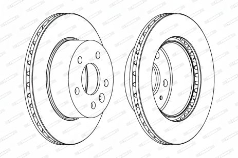 Тормозной диск MERCEDES-BENZ V-CLASS, MERCEDES-BENZ VITO, FERODO (DDF860)