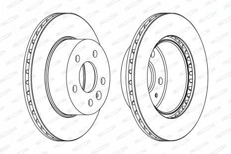 Тормозной диск MERCEDES-BENZ V-CLASS, MERCEDES-BENZ VITO, FERODO (DDF860)