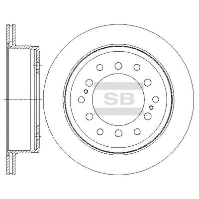 Диск гальмівний LEXUS GX, TOYOTA FORTUNER, SANGSIN (SD4027)