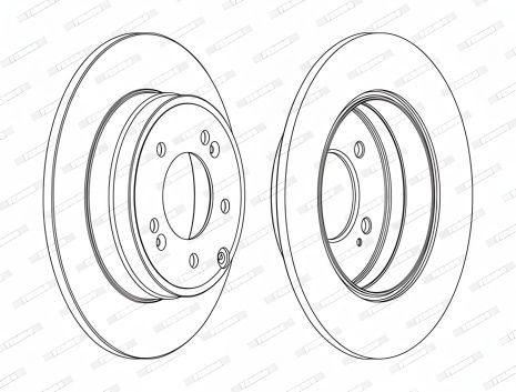 Гальмівний диск KIA OPTIMA, HYUNDAI GRANDEUR, HYUNDAI SONATA, FERODO (DDF1787C)