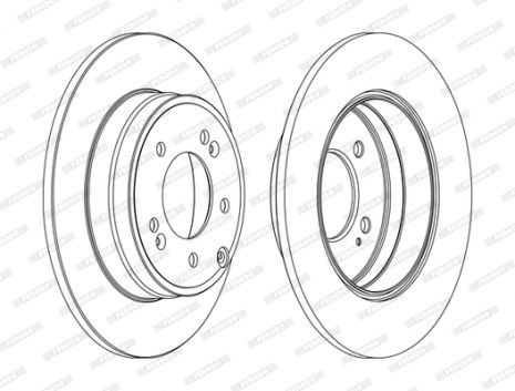Диск тормозной KIA OPTIMA, HYUNDAI GRANDEUR, HYUNDAI SONATA, FERODO (DDF1787C)