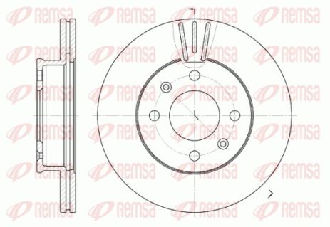 Диск гальмівний KIA CARENS, HYUNDAI SONATA, HYUNDAI TUCSON, REMSA (695810)