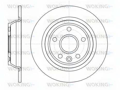 Гальмівний диск LAND ROVER, VOLVO S60, FORD GALAXY, WOKING (D6116700) Гальмівний диск LAND ROVER, VOLVO S60, FORD GALAXY, WOKING (D6116700)