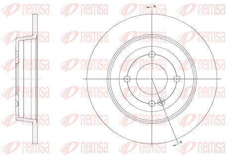 Тормозной диск для HYUNDAI i20, KIA RIO, REMSA (6157000) Тормозной диск для HYUNDAI i20, KIA RIO, REMSA (6157000)