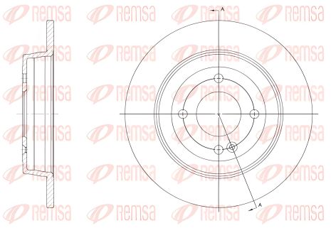 Гальмівний диск HYUNDAI i20, KIA RIO, REMSA (6157000) Гальмівний диск HYUNDAI i20, KIA RIO, REMSA (6157000)