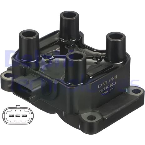 Зажигание, катушка для FIAT SIENA, FIAT PALIO, DELPHI (GN1035312B1) Зажигание, катушка для FIAT SIENA, FIAT PALIO, DELPHI (GN1035312B1)