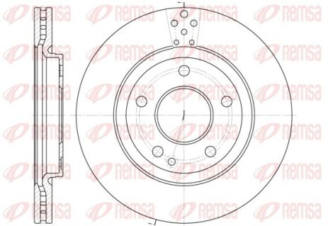 Диск гальмівний MERCEDES-BENZ VANEO, VOLVO V70, VOLVO S80, REMSA (674810)