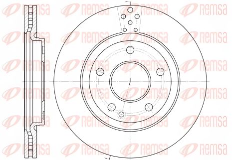 Гальмівний диск для MERCEDES-BENZ VANEO, VOLVO V70, VOLVO S80, REMSA (674810)