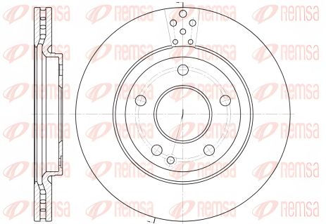 Диск тормозной MERCEDES-BENZ VANEO, VOLVO V70, VOLVO S80, REMSA (674810) Диск тормозной MERCEDES-BENZ VANEO, VOLVO V70, VOLVO S80, REMSA (674810)