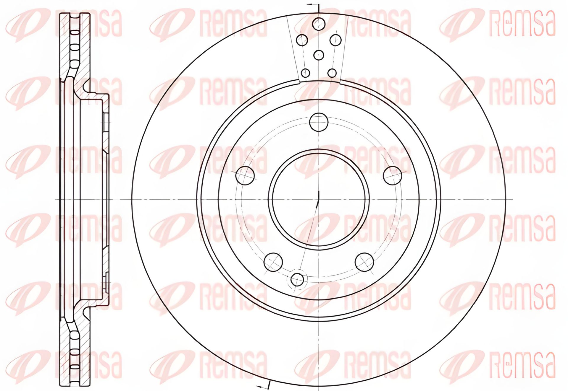 Гальмівний диск для MERCEDES-BENZ VANEO, VOLVO V70, VOLVO S80, REMSA (674810) Гальмівний диск для MERCEDES-BENZ VANEO, VOLVO V70, VOLVO S80, REMSA (674810)