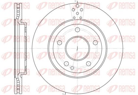Диск гальмівний MERCEDES-BENZ VANEO, VOLVO V70, VOLVO S80, REMSA (674810)