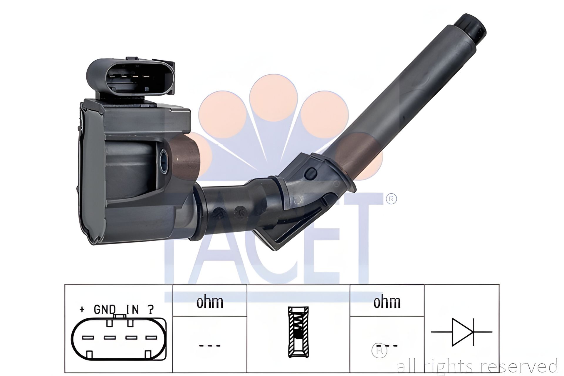 Котушка запалювання для MERCEDES-BENZ GLB, NISSAN TOWNSTAR, RENAULT KAPTUR, FACET (96548) Котушка запалювання для MERCEDES-BENZ GLB, NISSAN TOWNSTAR, RENAULT KAPTUR, FACET (96548)