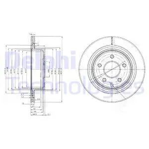 Диск гальмівний INFINITI G, RENAULT KOLEOS, NISSAN QASHQAI, DELPHI (BG3765C)