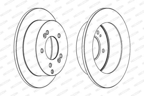 Диск гальмівний KIA MAGENTIS, HYUNDAI TUCSON, HYUNDAI XG, FERODO (DDF1447)