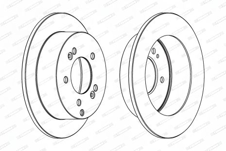 Гальмівний диск для KIA MAGENTIS, HYUNDAI TUCSON, HYUNDAI XG, FERODO (DDF1447)