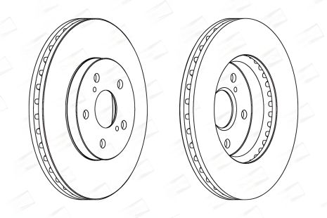 Гальмівний диск: LEXUS ES, TOYOTA PREVIA, TOYOTA HIGHLANDER, CHAMPION (563047CH)