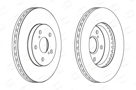 Тормозной диск для LEXUS ES, TOYOTA PREVIA и TOYOTA HIGHLANDER, CHAMPION (563047CH)
