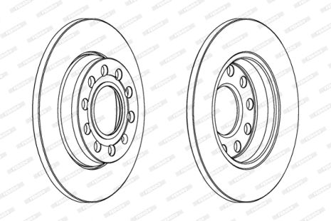 Диск гальмівний SEAT EXEO, AUDI A4, FERODO (DDF1425C)