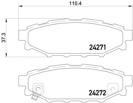 Комплект гальмівних колодок, дискове гальмо TOYOTA GT, SUBARU WRX, BREMBO (P78020) - Гальмівні диски