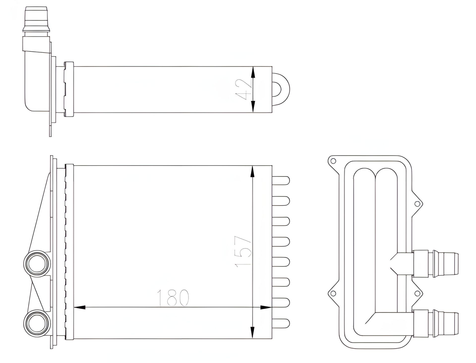 Пічки радіатор RENAULT Trafic 1.6D 15- (NRF) 54412 Пічки радіатор RENAULT Trafic 1.6D 15- (NRF) 54412