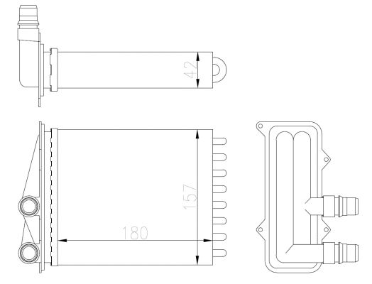 Радиатор печки RENAULT Trafic 1.6D 15- (NRF) 54412 Радиатор печки RENAULT Trafic 1.6D 15- (NRF) 54412