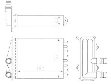 Радиатор печки RENAULT Trafic 1.6D 15- (NRF) 54412 Радиатор печки RENAULT Trafic 1.6D 15- (NRF) 54412
