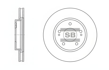 Гальмівний диск MITSUBISHI LANCER (SANGSIN SD4308) Гальмівний диск MITSUBISHI LANCER (SANGSIN SD4308)