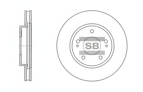 Гальмівний диск MITSUBISHI LANCER (SANGSIN SD4308) Гальмівний диск MITSUBISHI LANCER (SANGSIN SD4308)