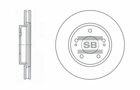 Диск тормозной MITSUBISHI LANCER, SANGSIN (SD4308)