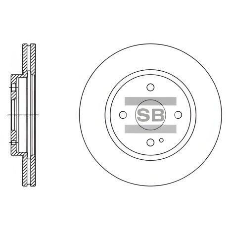 Гальмівний диск SANGSIN, MAZDA 2 (SD4418) Гальмівний диск SANGSIN, MAZDA 2 (SD4418)