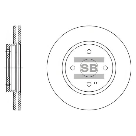Тормозной диск для MAZDA 2, SANGSIN (SD4418) Тормозной диск для MAZDA 2, SANGSIN (SD4418)
