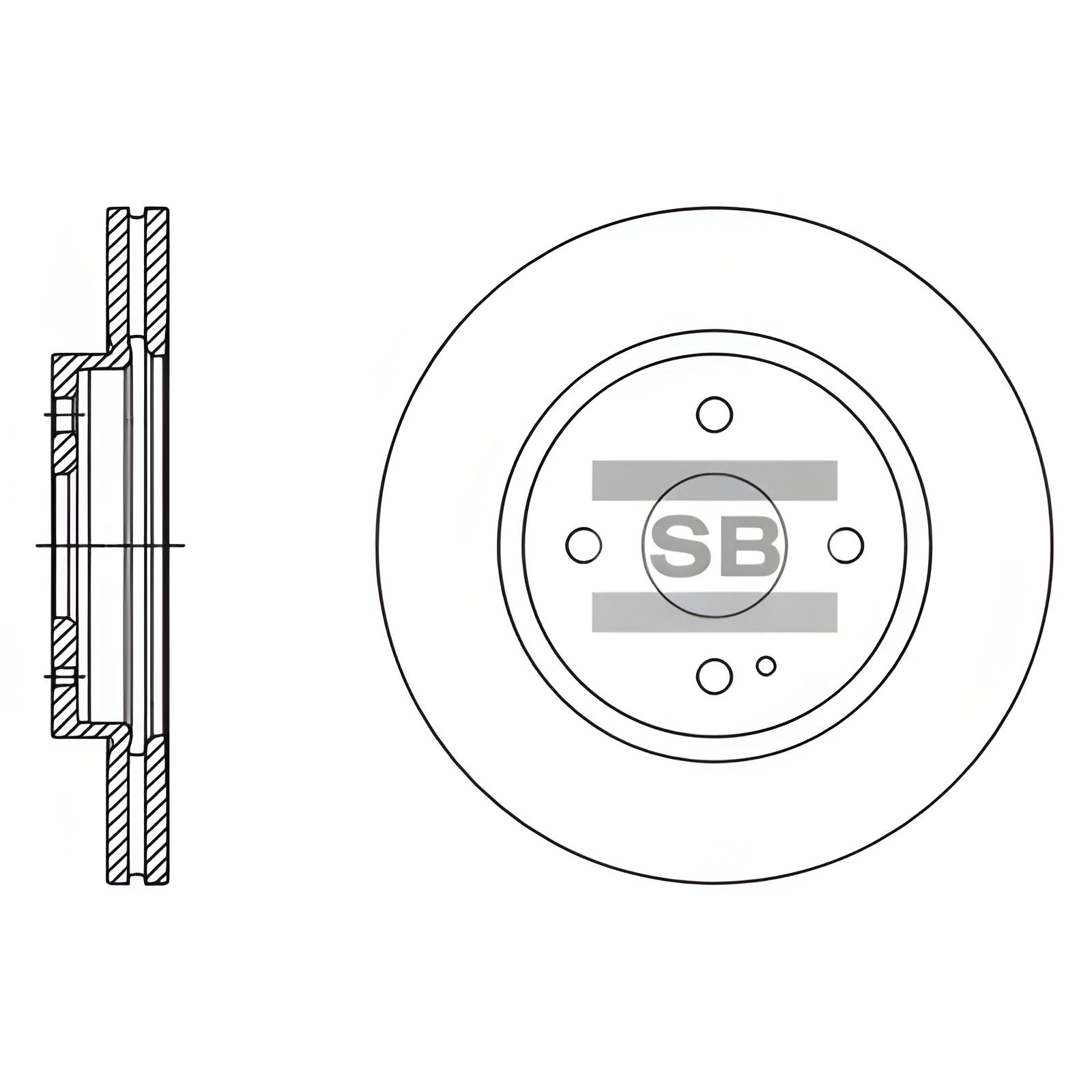 Гальмівний диск SANGSIN, MAZDA 2 (SD4418) Гальмівний диск SANGSIN, MAZDA 2 (SD4418)