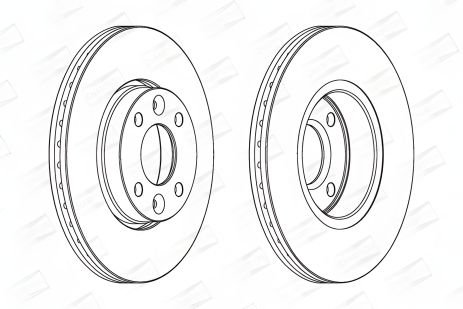 Гальмівний диск для LADA LARGUS, DACIA LOGAN, NISSAN MICRA, CHAMPION (562268CH)
