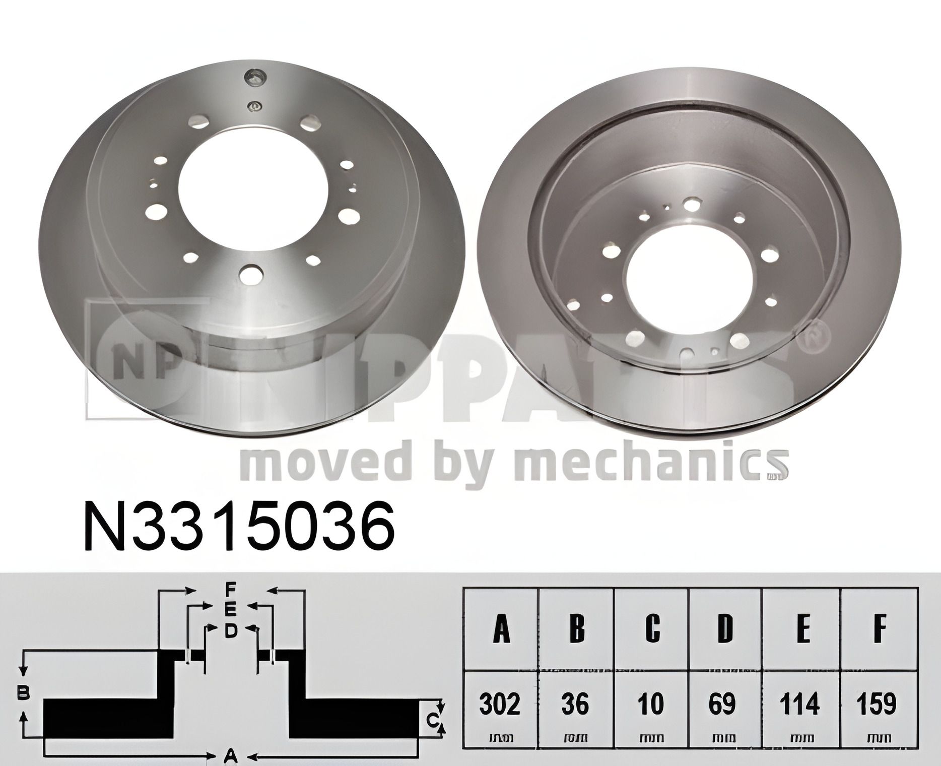 Диск гальмівний PEUGEOT 4008, MITSUBISHI (GAC), CITROËN C4, NIPPARTS (N3315036) Диск гальмівний PEUGEOT 4008, MITSUBISHI (GAC), CITROËN C4, NIPPARTS (N3315036)