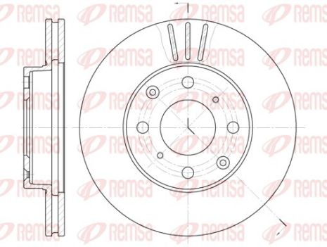 Диск тормозной HONDA CIVIC, REMSA (610810)