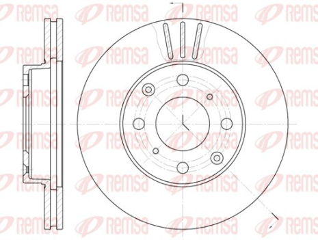 Диск гальмівний HONDA CIVIC, REMSA (610810)
