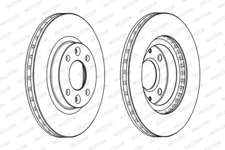 Диск гальмівний LADA XRAY, SMART FORTWO, DACIA SANDERO, FERODO (DDF2327C)