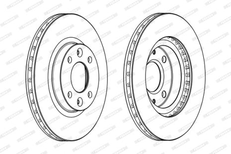 Диск гальмівний LADA XRAY, SMART FORTWO, DACIA SANDERO, FERODO (DDF2327C)